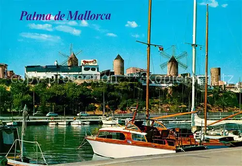 AK / Ansichtskarte Palma_de_Mallorca Hafen Molinos Jonquet Palma_de_Mallorca