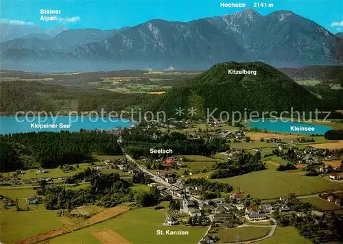AK / Ansichtskarte St_Kanzian_Klopeiner_See Fliegeraufnahme am Klopeiner See St_Kanzian_Klopeiner_See