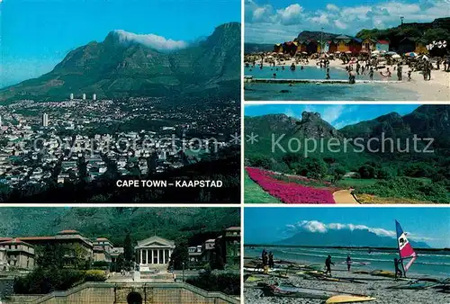 AK / Ansichtskarte Cape_Town_Kaapstad_Kapstadt Strand Fliegeraufnahme Tafelberg Cape_Town