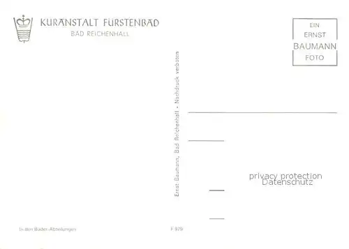 AK / Ansichtskarte Bad_Reichenhall Kuranstalt Fuerstenbad Bad_Reichenhall