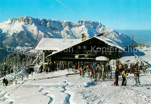 AK / Ansichtskarte Untersberg Skihuette an der Rossfeld Hohenringstrasse Untersberg