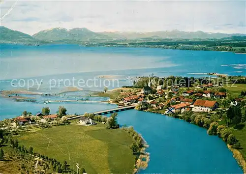 AK / Ansichtskarte Seebruck_Chiemsee Fliegeraufnahme Seebruck Chiemsee