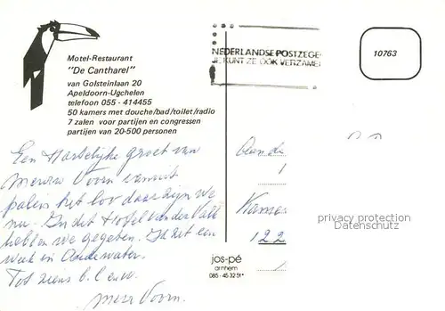 AK / Ansichtskarte Ugchelen Motel Restaurant De Cantharel Ugchelen