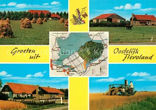 AK / Ansichtskarte Flevoland Getreideernte Oostelijk Flevoland