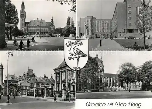 AK / Ansichtskarte Den_Haag Friedenspalast Gebaeude Innenstadt Wappen Den_Haag