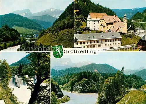 AK / Ansichtskarte Grossreifling_Steiermark Landschaftspanorama Sommerfrische Kirche Enns Kraftwerk Grossreifling_Steiermark