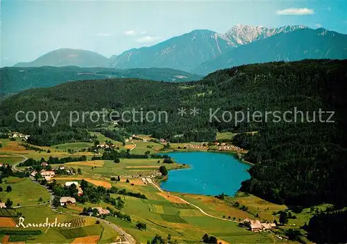 AK / Ansichtskarte Keutschach_See Rauschelesee Alpenpanorama Fliegeraufnahme Keutschach See