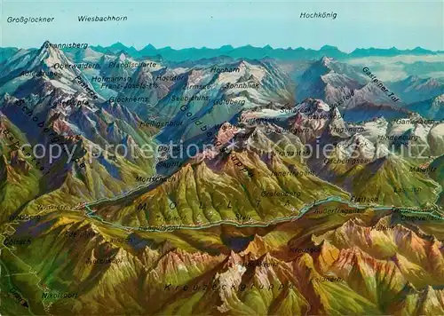 AK / Ansichtskarte Flattach Moelltal mit den Hohen Tauern aus der Vogelperspektive Flattach