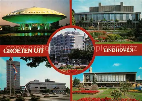AK / Ansichtskarte Eindhoven_Netherlands Evoluon Museum Stadsschouwburg Theater Innenstadt Hochhaus Bahnhof Eindhoven_Netherlands