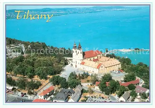 AK / Ansichtskarte Tihany Kloster Balaton Plattensee Fliegeraufnahme Tihany