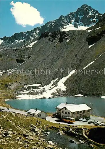 AK / Ansichtskarte Flueela Hospiz Bergsee Blick auf Schwarzhorn Flueela