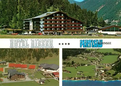 AK / Ansichtskarte Pertisau_Achensee Hotel Rieser Fliegeraufnahme Pertisau Achensee