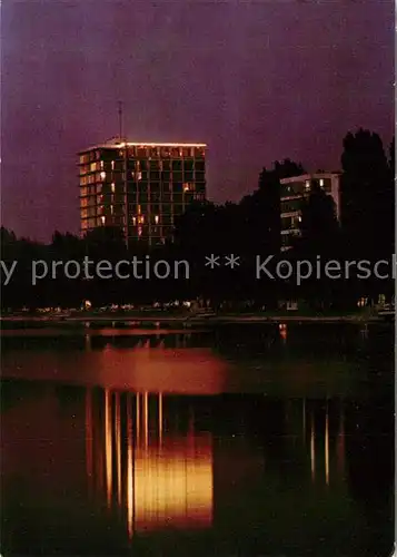AK / Ansichtskarte Siofok Europa Szalo Hotel Europa Nachtaufnahme Siofok