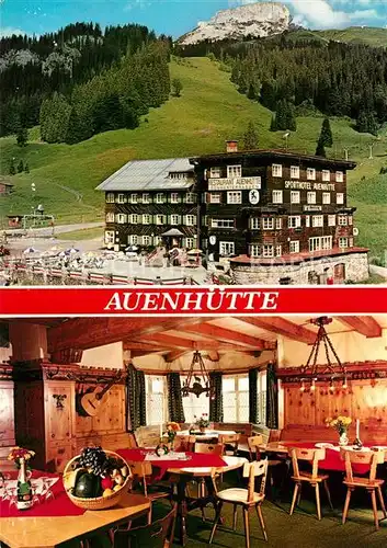 AK / Ansichtskarte Hirschegg_Kleinwalsertal_Vorarlberg Berggasthof Auenhuette Skigebiet Wandergebiet Ifen Hirschegg_Kleinwalsertal