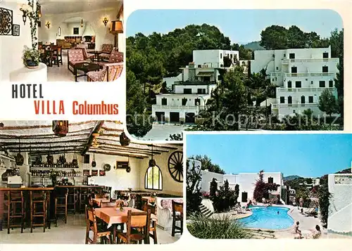 AK / Ansichtskarte Paguera_Mallorca_Islas_Baleares Hotel Villa Columbus Restaurant Swimming Pool Paguera_Mallorca