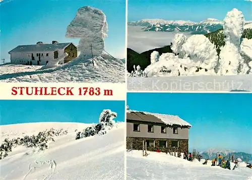 AK / Ansichtskarte Stuhleck_Niederoesterreich Alois Guenter Haus des oeAV Winterimpressionen Alpenpanorama Stuhleck_Niederoesterreich
