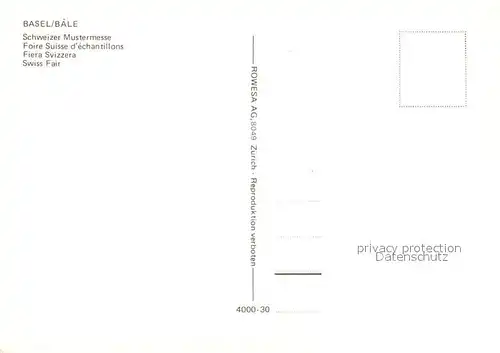 AK / Ansichtskarte Basel_BS Schweizer Mustermesse Basel_BS