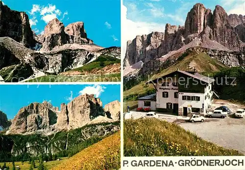 AK / Ansichtskarte Corvara_Pustertal_Suedtirol Passo Gardena Berghaus Groednerjoch Gebirgspass Dolomiten Corvara_Pustertal