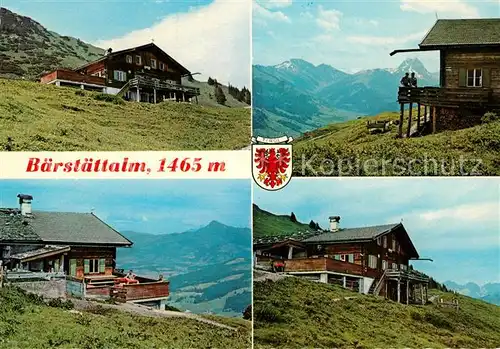 AK / Ansichtskarte Kirchberg_Tirol Jausenstation Baerstaettalm Alpenpanorama Kirchberg Tirol