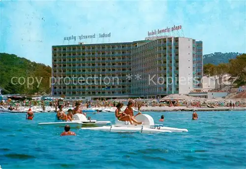 AK / Ansichtskarte Paguera_Mallorca_Islas_Baleares Hotel Beverly Playa Tretboot Strand Paguera_Mallorca