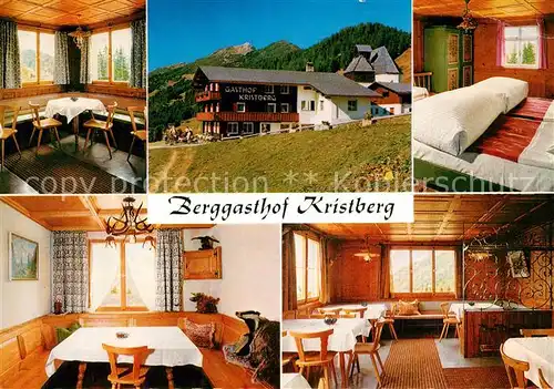 AK / Ansichtskarte Kristberg Berggasthof im Montafon Gaststube Kristberg