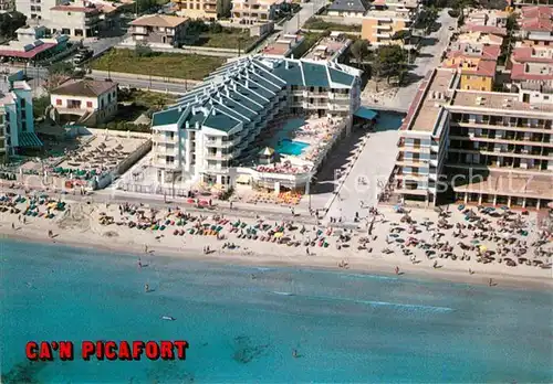 AK / Ansichtskarte Can_Picafort_Mallorca Hotels am Strand Fliegeraufnahme Can_Picafort_Mallorca