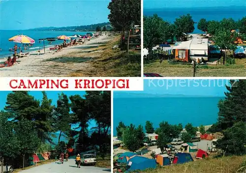 AK / Ansichtskarte Kriopigi Campingplatz Strand 