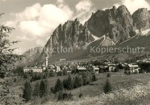 AK / Ansichtskarte Cortina_d_Ampezzo Panorama mit Pomagagnon Dolomiten Cortina_d_Ampezzo