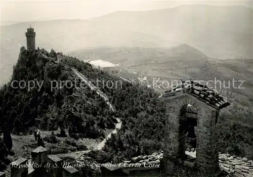 AK / Ansichtskarte San_Marino_Repubblica Secondo e Terza Torre San_Marino_Repubblica