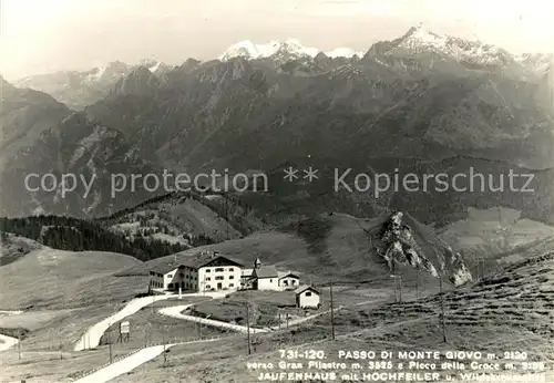 AK / Ansichtskarte Jaufenpass mit Hochfeiler Wilde Kreuzspitze Zillertaler Alpen Passo di Monte Giovo Jaufenpass