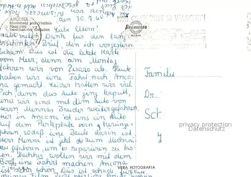 AK / Ansichtskarte Ancona Monumento ai Caduti Ancona