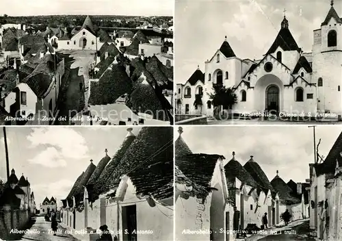 AK / Ansichtskarte Alberobello_Apulien Zona del trullo Sovrano Chiesa Alberobello Apulien