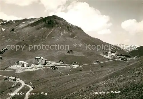 AK / Ansichtskarte Faschina Berghotel Landschaftspanorama Grosswalsertal Alpen Faschina