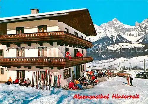 AK / Ansichtskarte Maria_Alm_Steinernen_Meer Alpengasthof Hinterreit Winterlandschaft Alpen Maria_Alm_Steinernen_Meer
