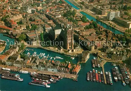 AK / Ansichtskarte Dordrecht Gezicht op Oud Dordrecht Hooikade Maartensgat Kerk luchtopname Dordrecht