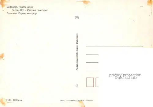 AK / Ansichtskarte Budapest Parizsi udvar Pariser Hof Budapest