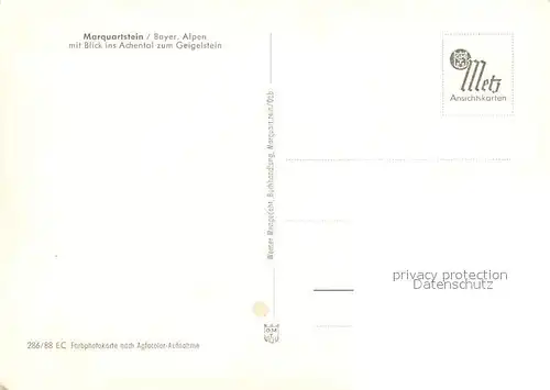 AK / Ansichtskarte Marquartstein Fliegeraufnahme mit Achental zum Geigelstein Marquartstein