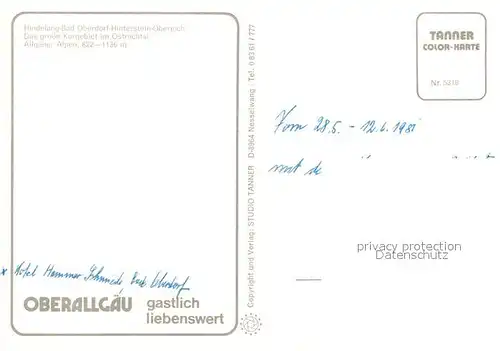 AK / Ansichtskarte Ostrachtal Almabtrieb Oberjoch Hindelang Bad Oberdorf Hinterstein Ostrachtal