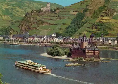 AK / Ansichtskarte Kaub Die Pfalz im Rhein  Kaub