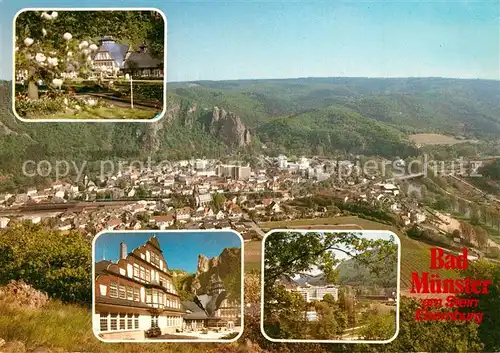 AK / Ansichtskarte Bad_Muenster_Stein_Ebernburg Fliegeraufnahme Thermal Sole Radonbad Bad_Muenster