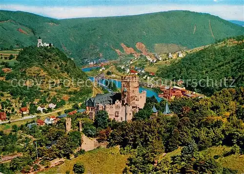 AK / Ansichtskarte Burg_Lahneck Fliegeraufnahme an Rhein und Lahn Burg_Lahneck