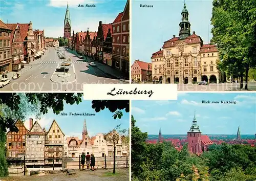 AK / Ansichtskarte Lueneburg Am Sande Rathaus Fachwerk Blick vom Kalkberg Lueneburg