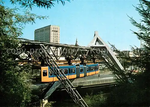 AK / Ansichtskarte Elberfeld_Wuppertal Schwebebahn Bundesallee Elberfeld Wuppertal