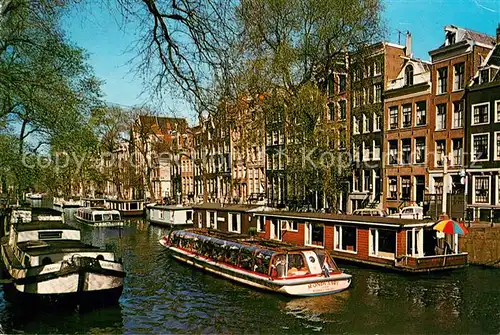 AK / Ansichtskarte Amsterdam_Niederlande Woonboten in de Herengracht Amsterdam_Niederlande