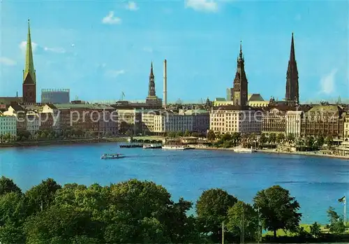 AK / Ansichtskarte Hamburg Binnenalster und City Hamburg