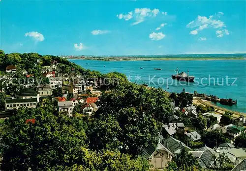 AK / Ansichtskarte Blankenese Fliegeraufnahme Elbufer Blankenese