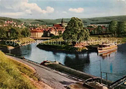 AK / Ansichtskarte Hann._Muenden Zusammenfluss von Werra und Fulda Hann. Muenden