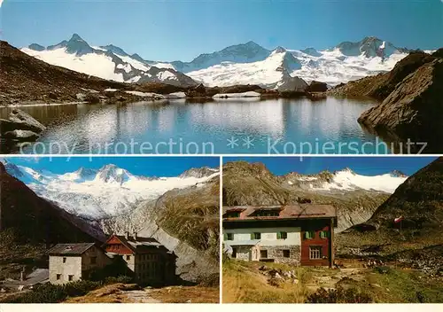 AK / Ansichtskarte Schwarzsee_Tirol Zemmgrund Berlinerhuette Grosser Moeseler Alpenrosehuette Schwarzsee Tirol