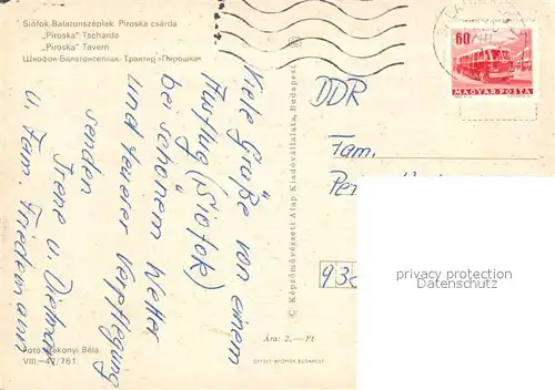 AK / Ansichtskarte Balatonszeplak Piroska Tscharda Balatonszeplak