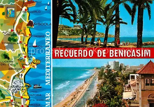 AK / Ansichtskarte Benicasim Recuerdo Panoramakarte Benicasim